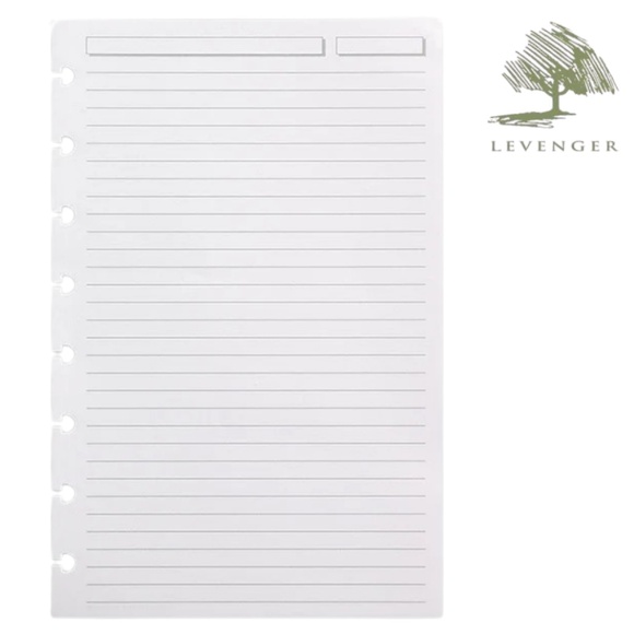 NWT Levenger Ruled 8 Discbound Refill Paper (300 sheets) - Picture 1 of 4